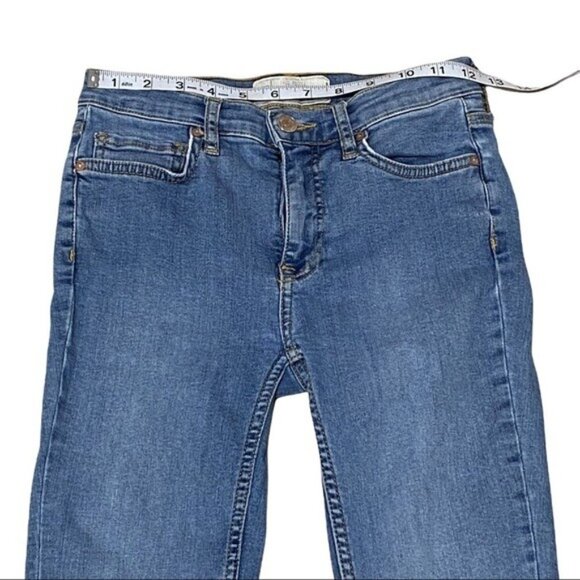 Free People Blue Distressed Skinny Jeans Size 25 - Picture 6 of 11